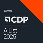 Logo „Climate CDP A List 2025“ der CDP.